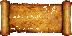 Tarján Judit névjegykártya
